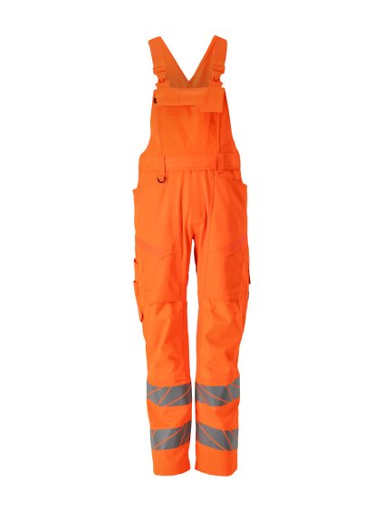 Kalhoty s laclem a kolenními kapsami Hi-vis oranžová (Velikost 68)