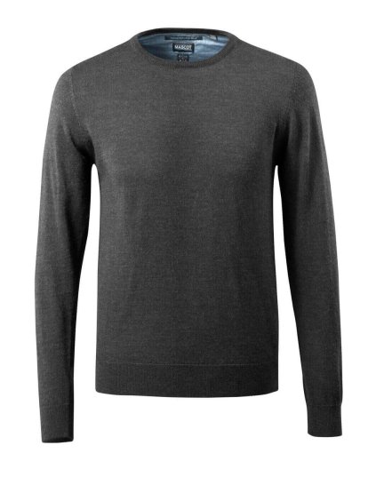 Pletený svetr Tmavě antracitová/světle šedá melánž (Velikost XL)