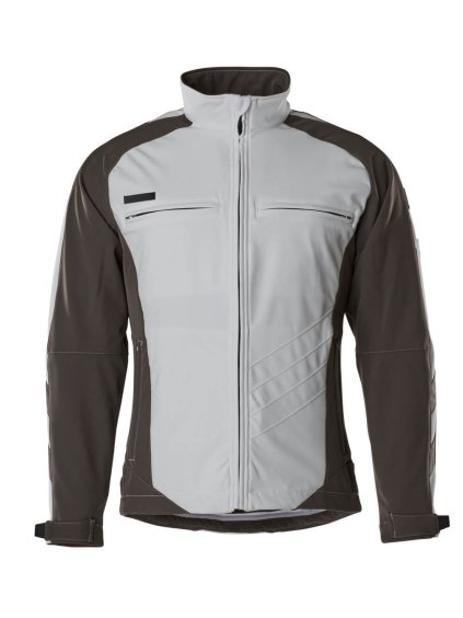 Softshell bunda Bílá/tmavě antracitová (Velikost XS)