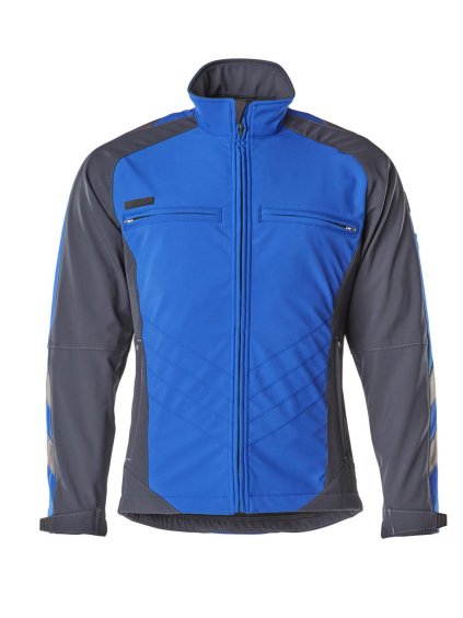 Softshell bunda Zrnitá modrá/černá modrá (Velikost XS)