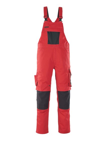 Kalhoty s laclem a kolenními kapsami Červená/černá (Velikost 68)