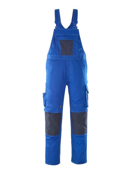 Kalhoty s laclem a kolenními kapsami Zrnitá modrá/černá modrá (Velikost 68)