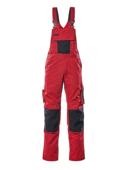 Kalhoty s laclem a kolenními kapsami Červená/černá (Velikost 68)