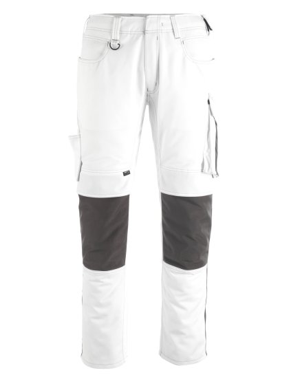 Kalhoty s kolenními kapsami Bílá/tmavě antracitová (Velikost 68)