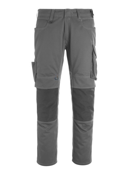 Kalhoty s kolenními kapsami Tmavě antracitová/černá (Velikost 68)