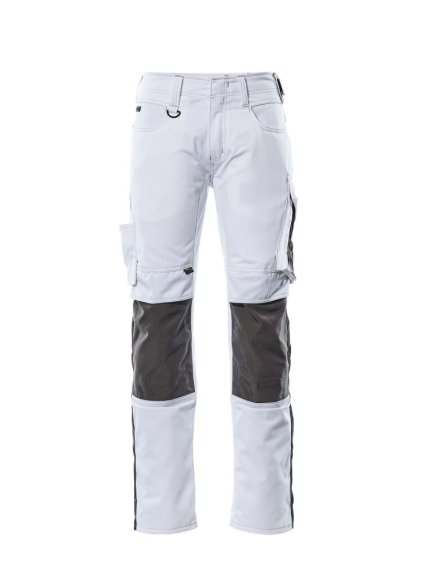 Kalhoty s kolenními kapsami Bílá/tmavě antracitová (Velikost 66)