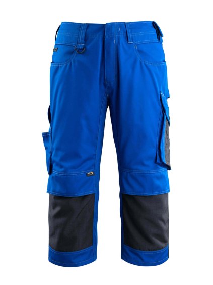 Tříčtvrteční kalhoty s kapsami na kolenou Zrnitá modrá/černá modrá (Velikost 66)