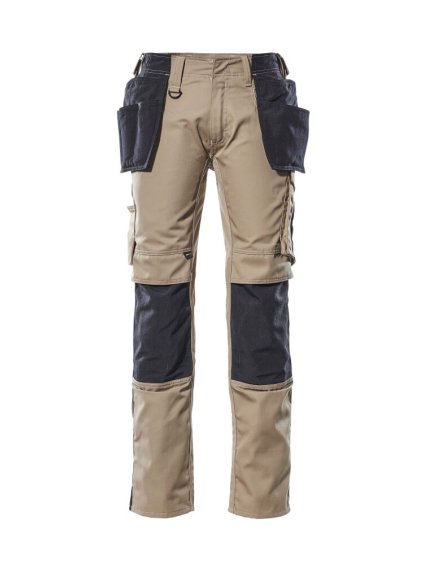 Kalhoty se závěsnými kapsami Světlá khaki/Černá (Velikost 68)