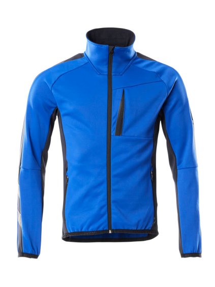 Fleecová mikina na zip Zrnitá modrá/černá modrá (Velikost XS)