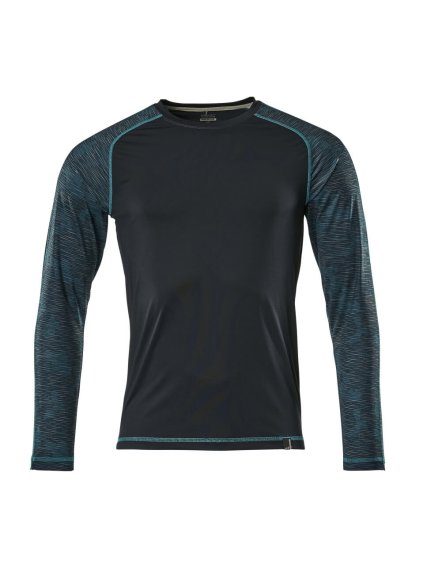 Triko s dlouhým rukávem Černá modrá (Velikost XS)