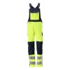 Kalhoty s laclem a kolenními kapsami Hi-vis žlutá/černo modrá (Velikost 68)