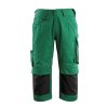 Tříčtvrteční kalhoty s kapsami na kolenou Zelená/Černá (Velikost 66)