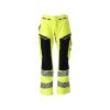 Kalhoty s kolenními kapsami Hi-vis žlutá/černo modrá (Velikost 68)