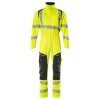 Overal s kolenními kapsami Hi-vis žlutá/černo modrá (Velikost XL)