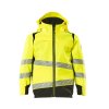 Hardshell bunda pro děti Hi-vis žlutá/černá (Velikost 164)