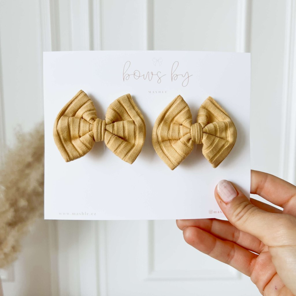 Mašličky na sponce 2 ks -  OCHRE