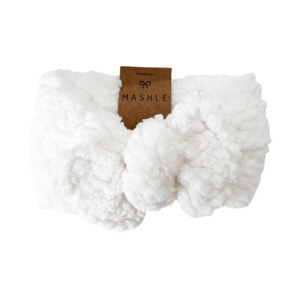 Měkká teddy čelenka - OFF WHITE