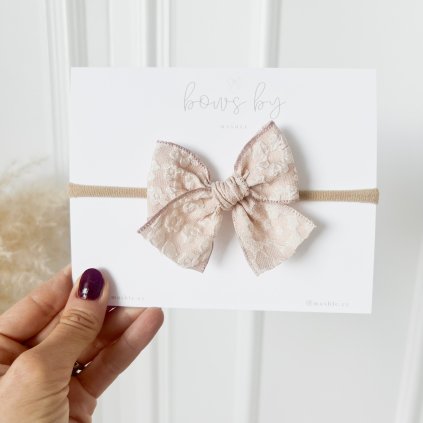 Čelenka pro miminko - mini -  FLOWERS BEIGE
