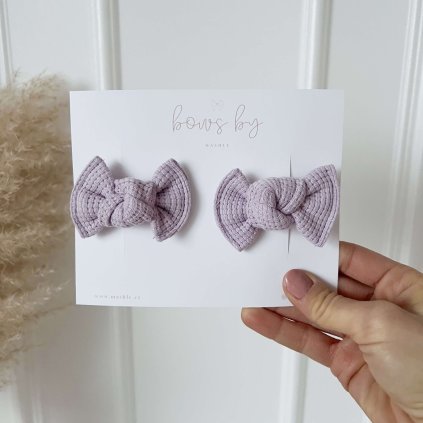 Mašličky na sponce vafle 2 ks - LILA