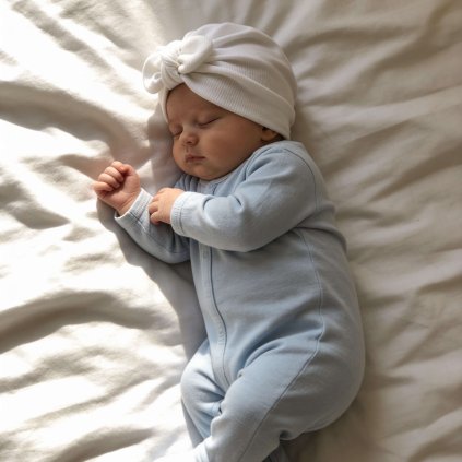 Dívčí turban s mašlí  - WHITE