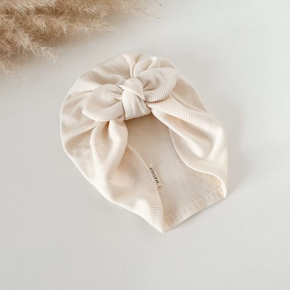 Dívčí turban s mašlí  - CREAM