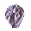 Dívčí turban s mašlí vaflový - lila