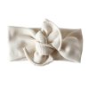 Bavlněná čelenka s mašlí - CREAM