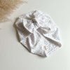 Dívčí turban s mašlí madeira  - WHITE