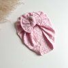 Dívčí turban s mašlí madeira  - BABY PINK