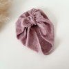 Dívčí turban s mašlí pletený - OLD PINK
