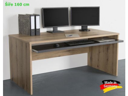 pc počítačový stůl divoký dub masiv3