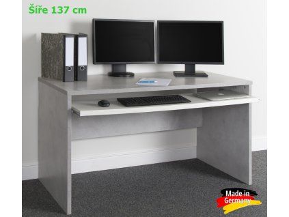 pc počítačový, psací stůl šedý beton (4)a