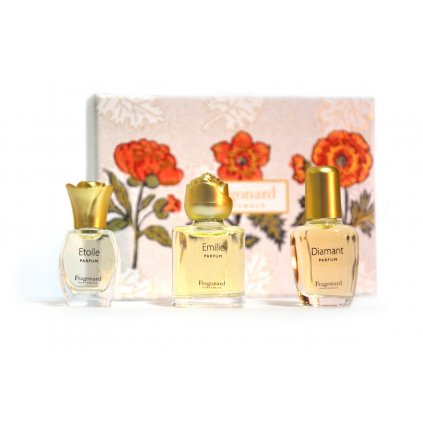 Kolekce 3 miniatur pravých parfémů, Fragonard, 5 + 5 + 6 ml