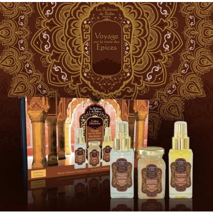 Dárkový set kosmetiky s tělovou mlhou, Voyage Epices s esencí Ayurvedic Oriental, La Sultane de Saba, Paris
