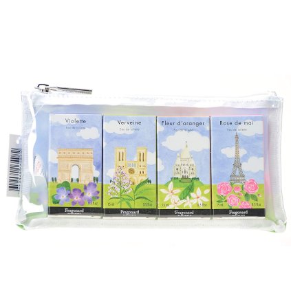 Femmes Fleurs Pouch , Fragonard, set toaletních vod , motiv Francie, 4 x 15 ml