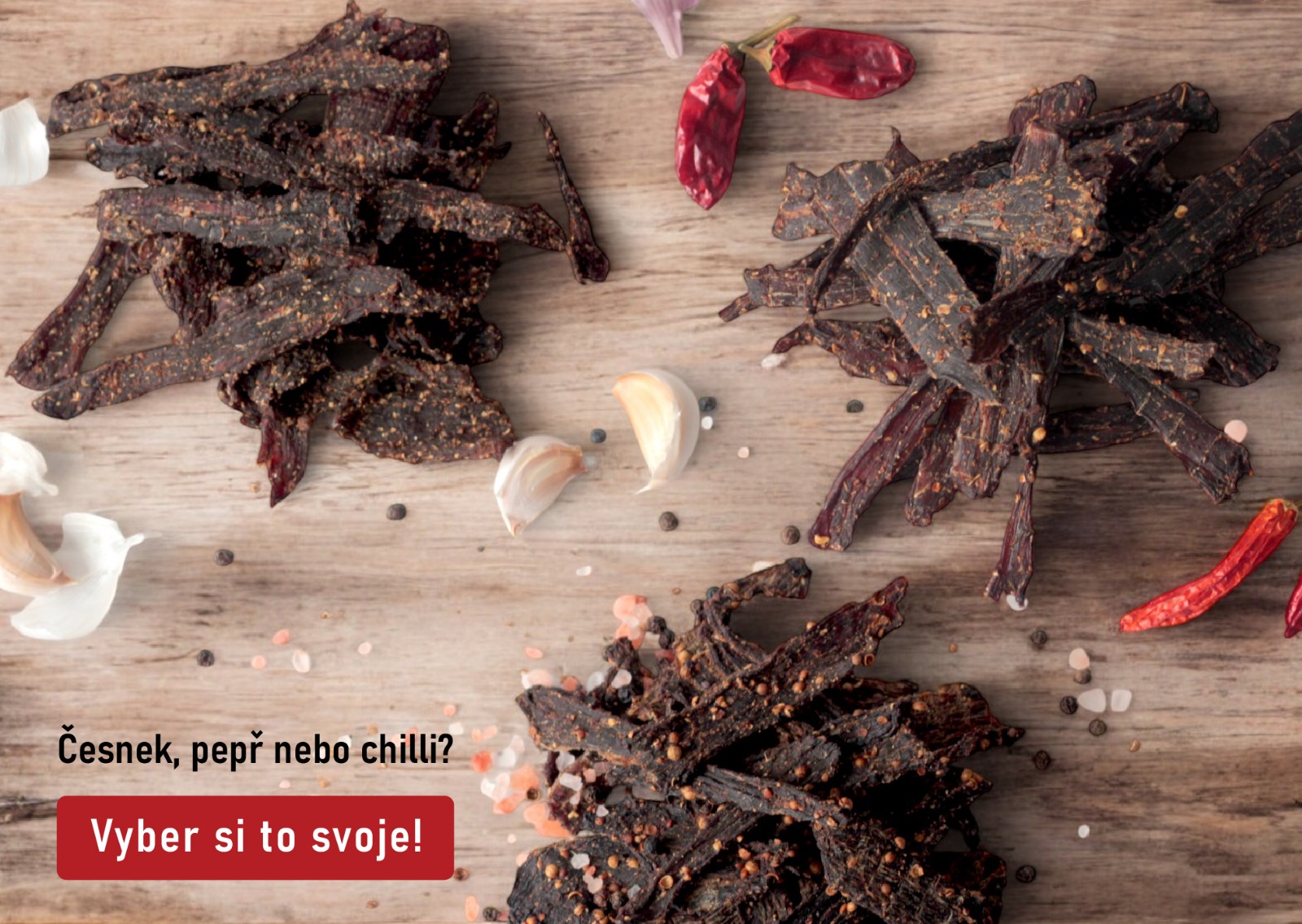 Česnek, pepř nebo chilli? Vyber si svoje!