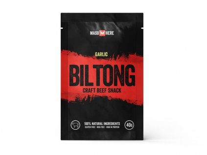 Hovězí Biltong Česnek Maso Here
