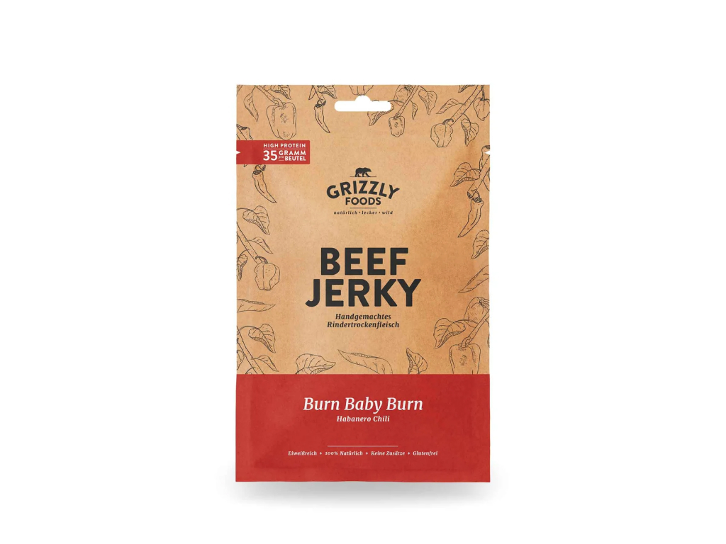 Levně Grizzly Beef Jerky Chilli 50g