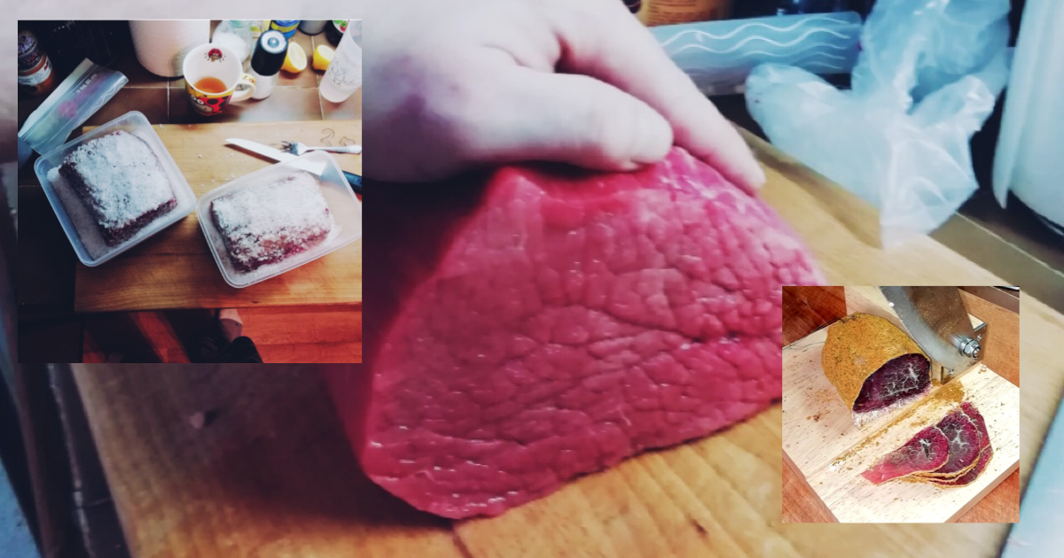 Recept na sušené hovädzie mäso naložené v soli a sušené vo vise v gáze