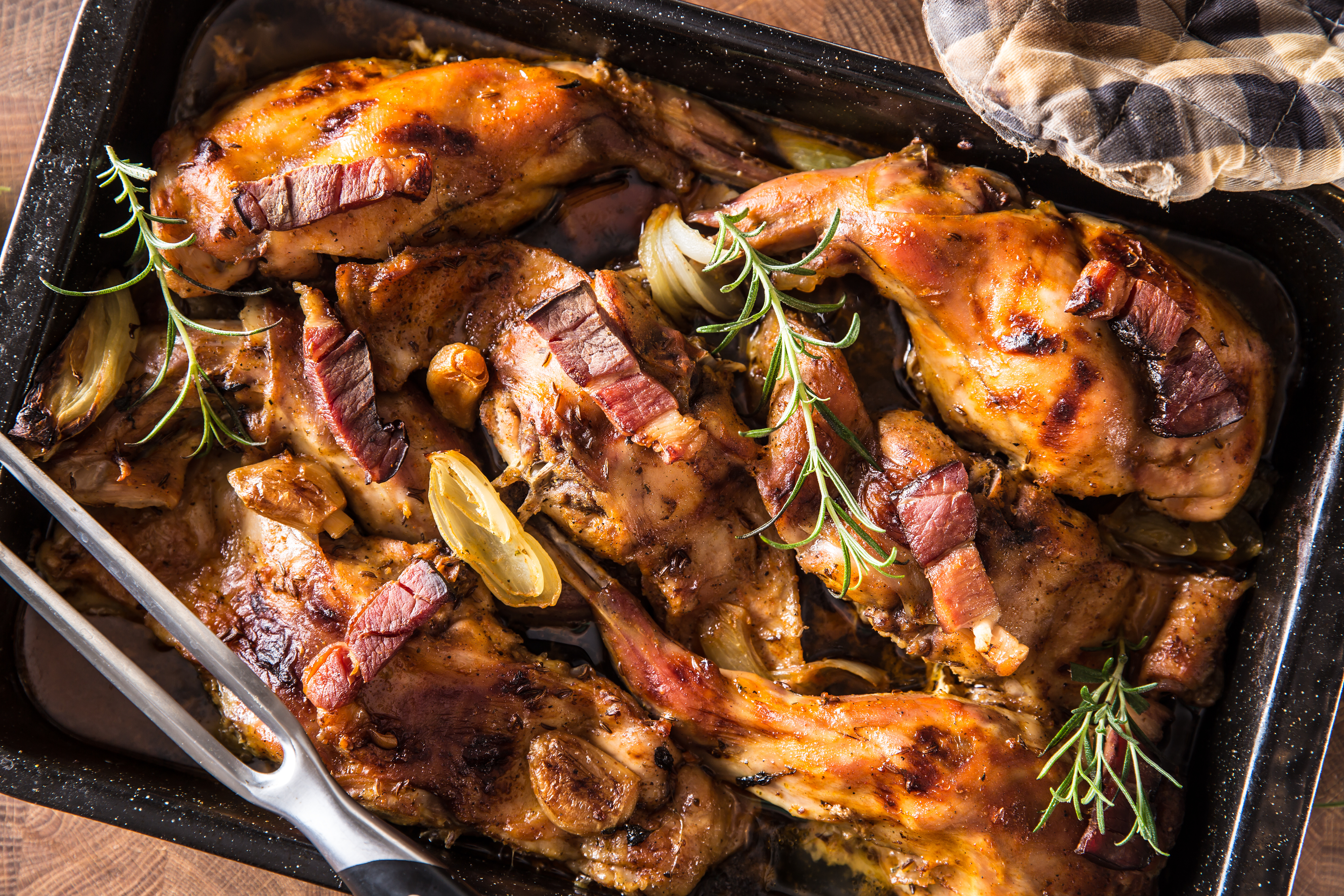 Recept Králík se slaninou a tymiánem