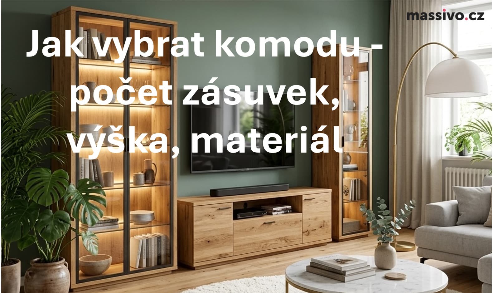 Jak vybrat komodu - počet zásuvek, výška, materiál