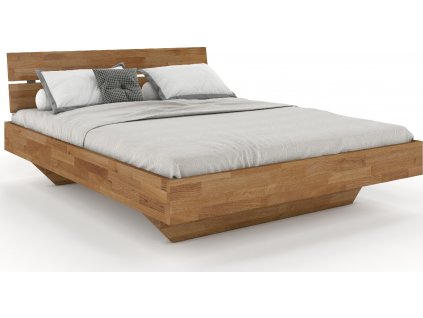 Dubová postel Fred Style 160x200 cm, dub, masiv