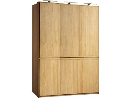 Šatní skříň Atena-světlá 3d bez zrcadla, dub