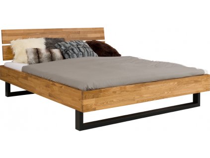 Dubová postel Prado Style 140x200 cm, dub, masiv