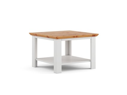 Konferenční stolek Marone Elite, dekor bílá-dřevo, masiv, borovice