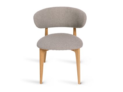 Dubová židle Roses, masiv - šedá