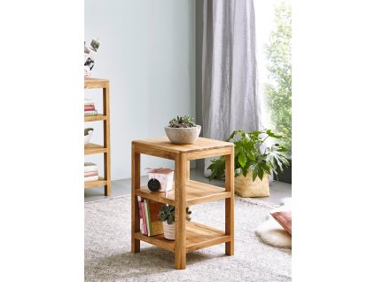 Odkládací policový stolek Gialo - malý, dub-masiv