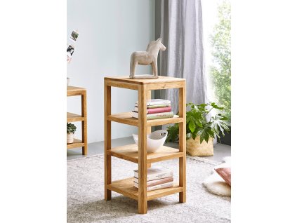 Odkládací policový stolek Gialo - střední, dub-masiv