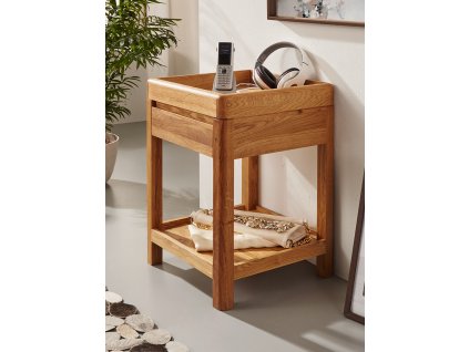 Odkládací stolek Gialo 3, dub-masiv