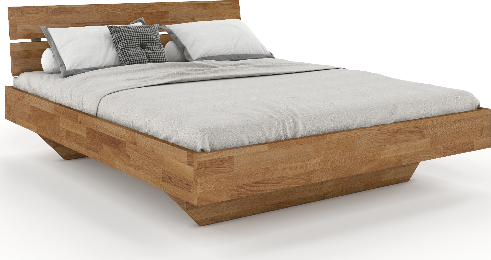 Dubová postel Fred Style 200x200 cm, dub, masiv
